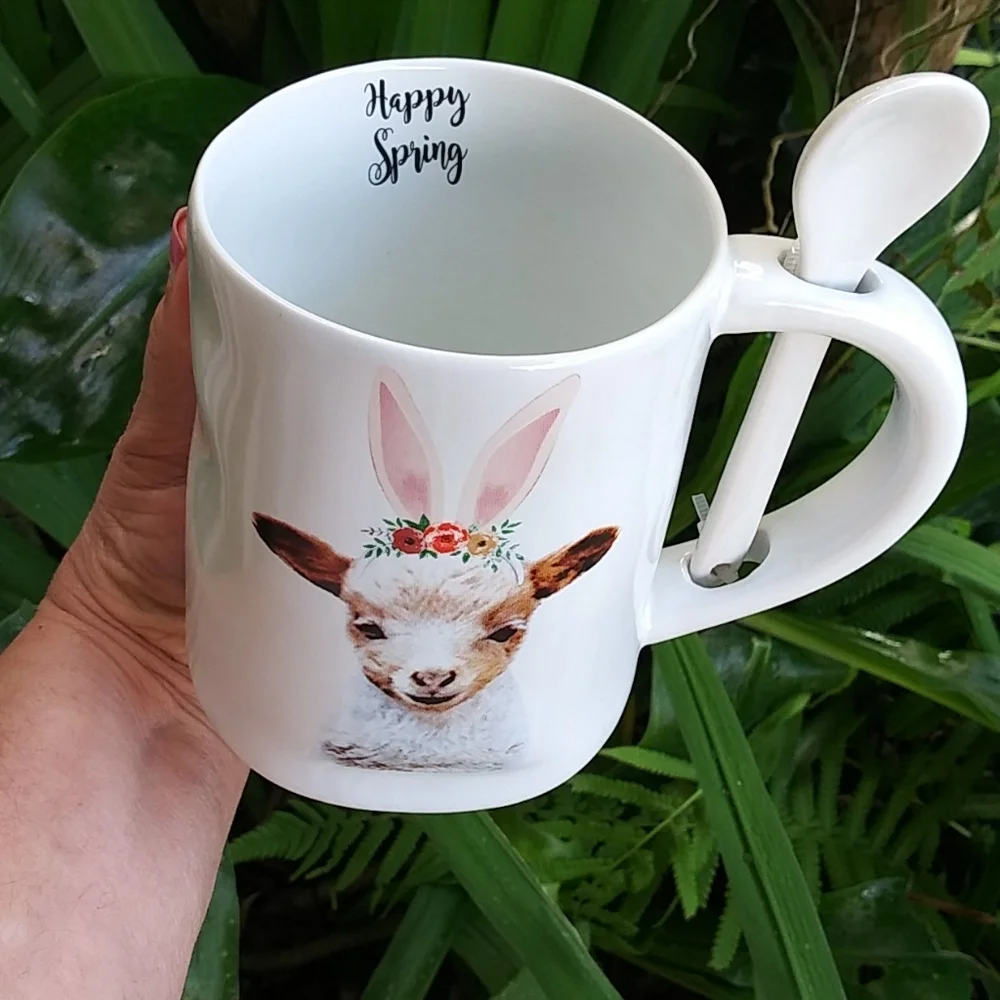 NWT Happy Spring Baby Sheep Coffee / Tea Mug